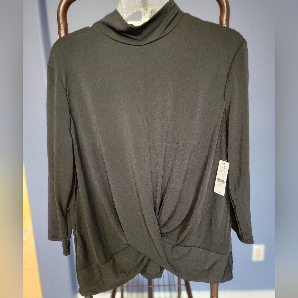 Black Turtleneck Blouse (L)